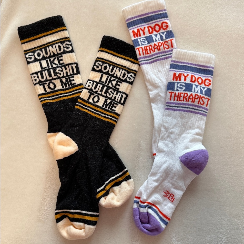 Crew Socks Pack - Black & White Graphic Novelty Socks